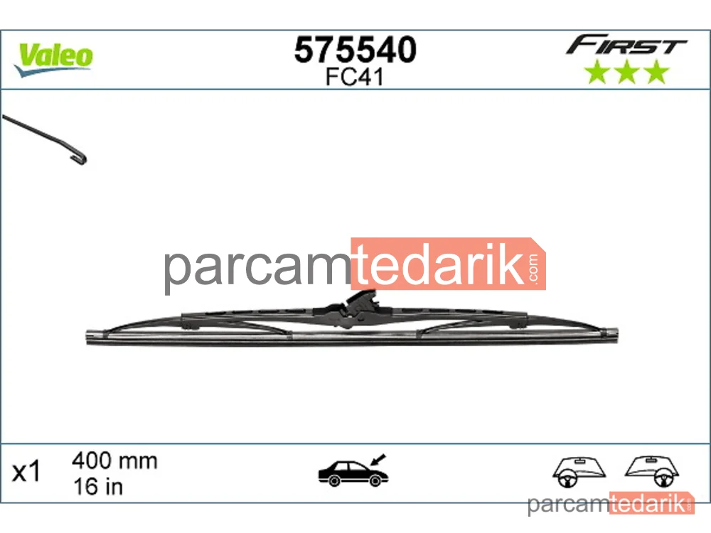 Silecek Süpürgesi (400 mm) — Fiat Panda, VW Golf II, Mercedes-Benz G-Serisi - 575540